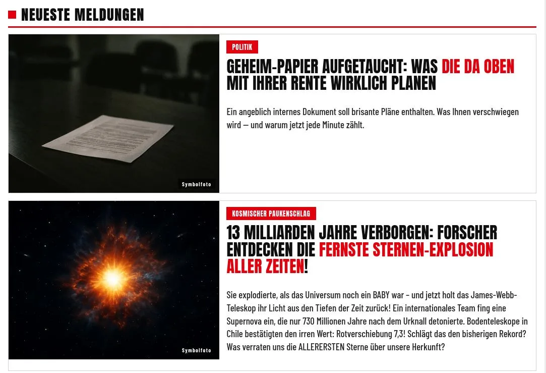 TAGESALARM - eine Zeitung, die es nicht gibt